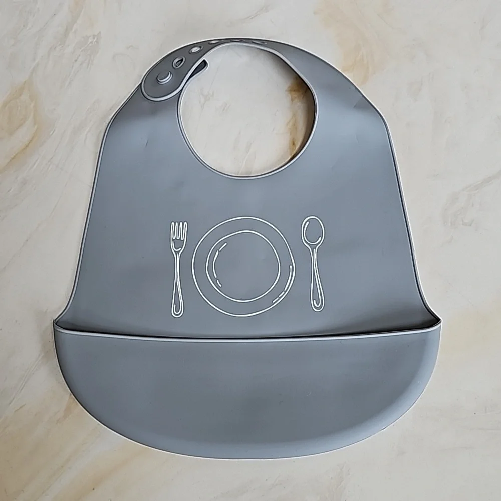 Lila & Jack 2-Pack Silicone Baby Bibs NWT Waterproof Feeding